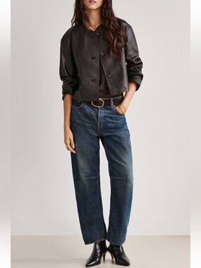 Madewell Dark Blue Boyfriend Jeans – Relaxed Straight Leg